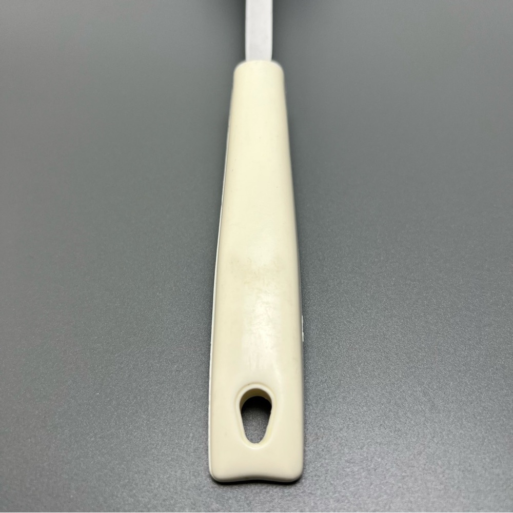 VTG EKCO Chromium Plated Stainless Spotted Spoon With White Handle MCM - Picture 5 of 13